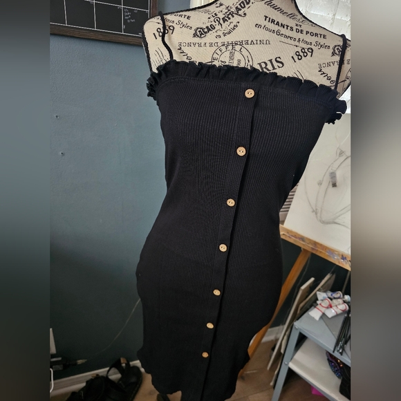 Black Mini Dress L Petite - Picture 3 of 8